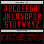 Custom Black Red Authentic Basketball Jersey