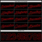 Custom Black Red Authentic Basketball Jersey