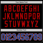 Custom Black Royal White-Red Authentic Basketball Jersey