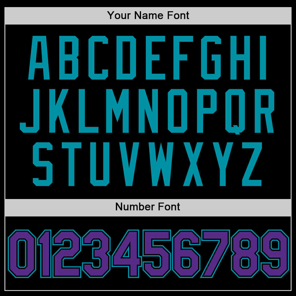 Custom Black Purple-Teal Authentic Basketball Jersey