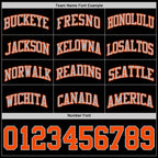 Custom Black Orange-Gray Authentic Basketball Jersey