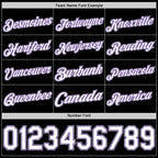 Custom Black White Purple-Gray Authentic Basketball Jersey