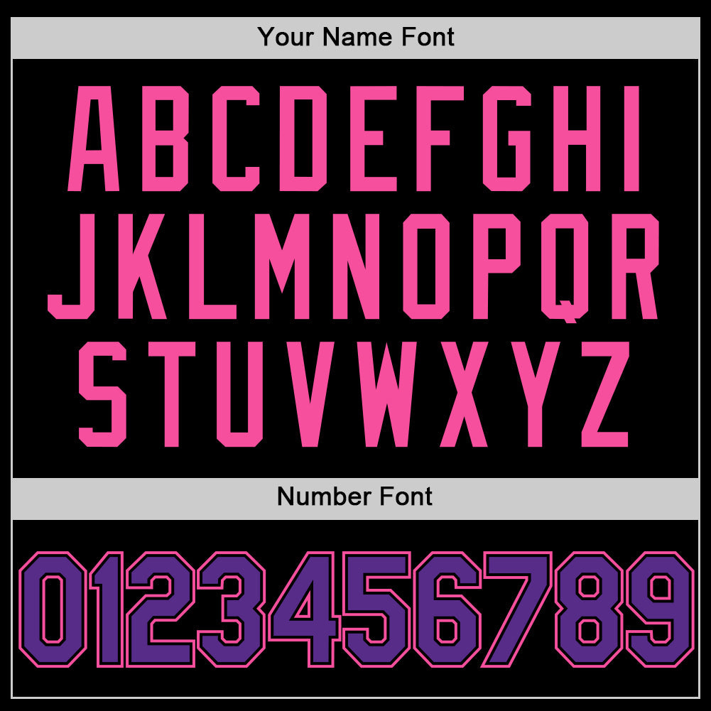 Custom Black Purple-Pink Authentic Basketball Jersey