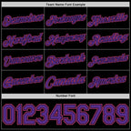 Custom Black Purple-Pink Authentic Basketball Jersey