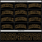 Custom Black Old Gold Authentic Basketball Jersey
