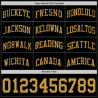 Custom Black Old Gold Authentic Basketball Jersey