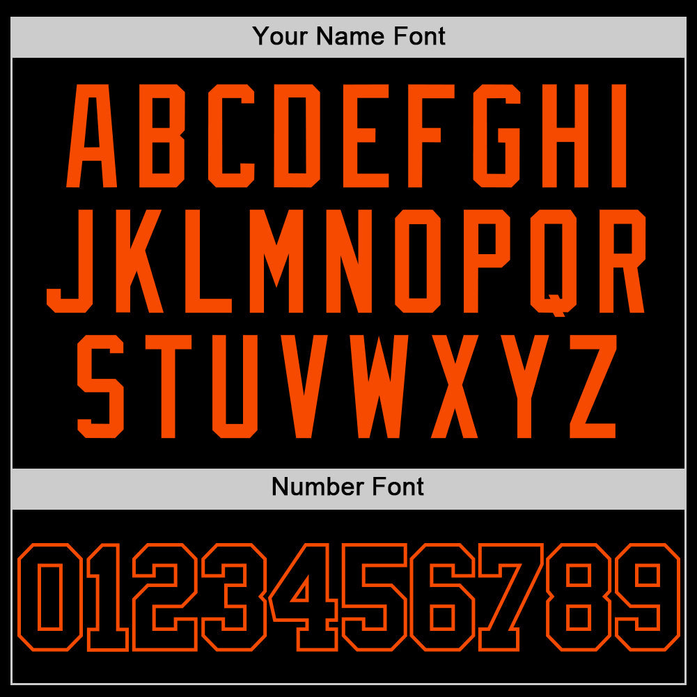 Custom Black Orange Authentic Basketball Jersey