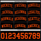 Custom Black Orange Authentic Basketball Jersey