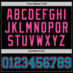 Custom Black Teal-Pink Authentic Basketball Jersey