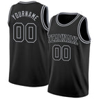 Custom Black Gray Authentic Basketball Jersey