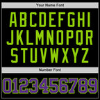 Custom Black Purple-Neon Green Authentic Basketball Jersey