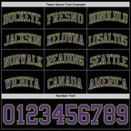 Custom Black Purple-Neon Green Authentic Basketball Jersey