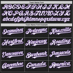 Custom Black Purple-White Authentic Baseball Jersey