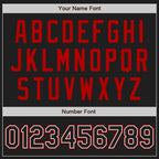 Custom Black White-Red Authentic Baseball Jersey