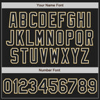Custom Black White-Old Gold Authentic Baseball Jersey