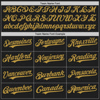 Custom Black Old Gold Authentic Baseball Jersey
