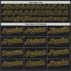 Custom Black Kelly Green Old Gold-Red Authentic Baseball Jersey