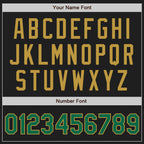 Custom Black Kelly Green Old Gold-Red Authentic Baseball Jersey
