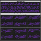 Custom Black Purple Authentic Baseball Jersey
