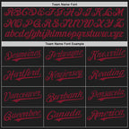 Custom Black Crimson Authentic Baseball Jersey