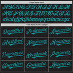 Custom Black Teal Authentic Baseball Jersey