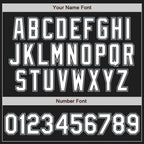 Custom Black White Gray-Red Authentic Baseball Jersey
