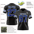 Custom Black Royal-White Authentic Football Jersey
