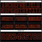 Custom Black Orange Authentic Football Jersey