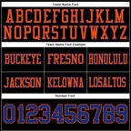 Custom Black Royal-Orange Authentic Football Jersey