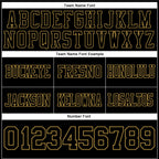 Custom Black Old Gold Authentic Football Jersey