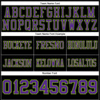 Custom Black Purple-Neon Green Authentic Football Jersey