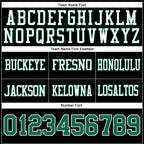 Custom Black Kelly Green-White Authentic Football Jersey