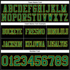 Custom Black Kelly Green-Gold Authentic Football Jersey