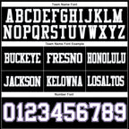 Custom Black White Purple-Gray Authentic Football Jersey