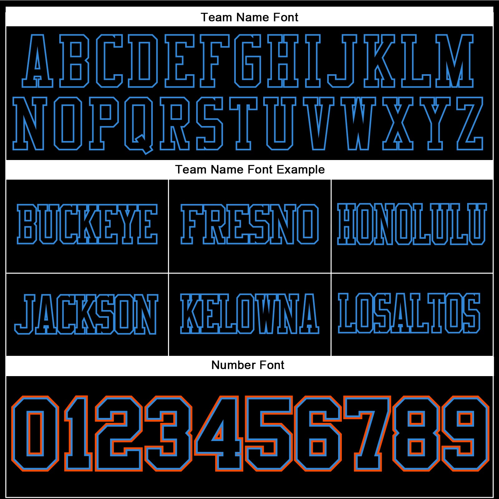 Custom Black Powder Blue-Orange Authentic Football Jersey