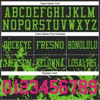 Custom Black Hot Pink-Aurora Green 3D Pattern Splash Authentic Football Jersey