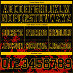 Custom Black Red-Yellow 3D Pattern Splash Authentic Football Jersey
