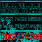 Custom Black Red-Aqua 3D Pattern Splash Authentic Football Jersey