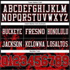 Custom Black Red-White 3D Pattern Splash Authentic Football Jersey