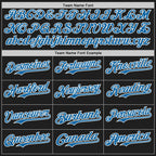 Custom Black Blue-White Authentic Baseball Jersey