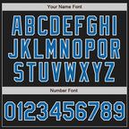 Custom Black Blue-White Authentic Baseball Jersey