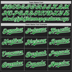 Custom Black Grass Green-White Authentic Baseball Jersey