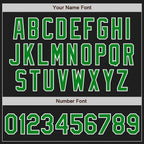 Custom Black Grass Green-White Authentic Baseball Jersey