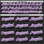 Custom Black Medium Purple-White Authentic Baseball Jersey