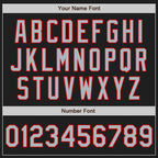 Custom Black Gray-Red Authentic Baseball Jersey