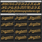 Custom Black Yellow-Old Gold Authentic Baseball Jersey