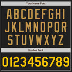 Custom Black Yellow-Old Gold Authentic Baseball Jersey