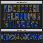 Custom Black Royal-Old Gold Authentic Baseball Jersey