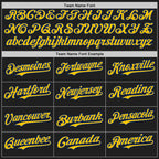Custom Black Yellow-Royal Authentic Baseball Jersey