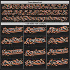 Custom Black White-Orange Authentic Baseball Jersey